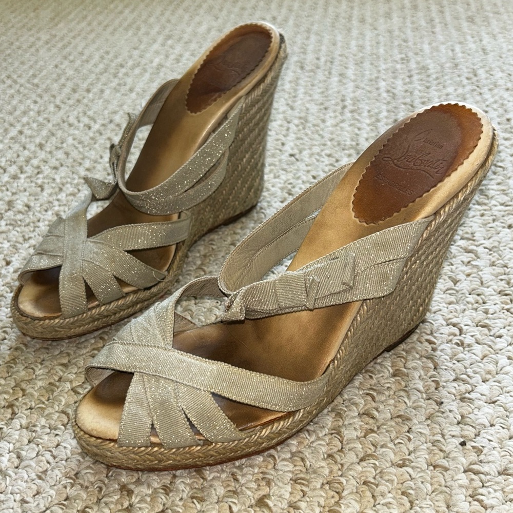 Christian Louboutin Delfin Espadrille Wedges